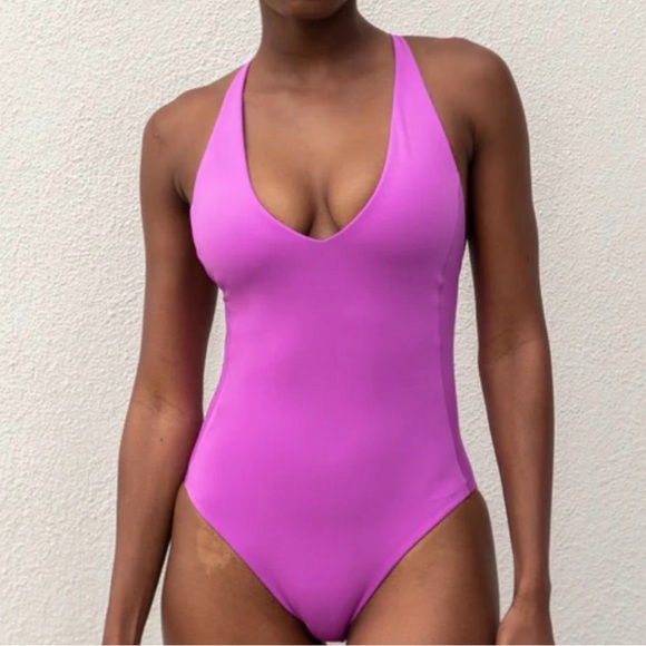 Left On Friday Purple One Piece Swimsuit - Picture 2 of 4